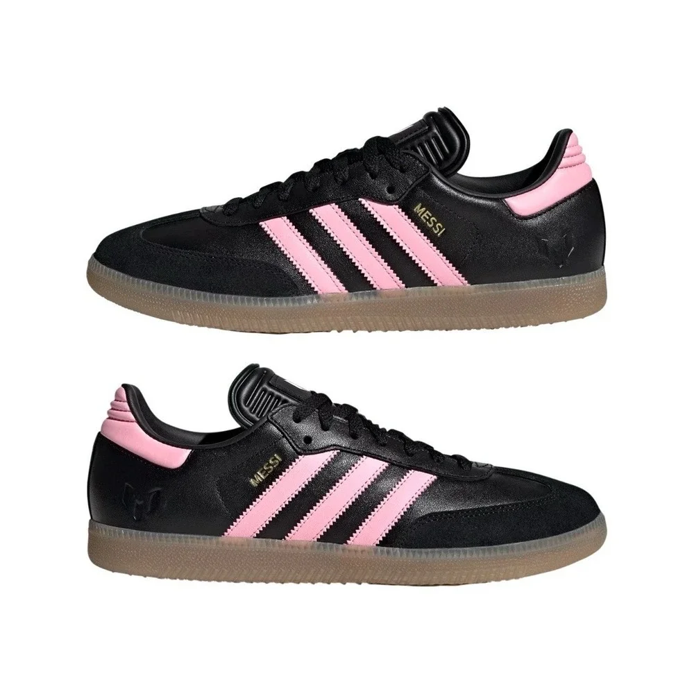 Adidas Samba Messi Shoes Black/Pink/Gum Men's Size 9.5 JP7845 NEW